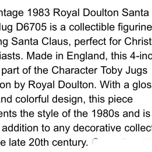 Royal Doulton Santa “Toby” mug 1983 - Picture 15 of 15